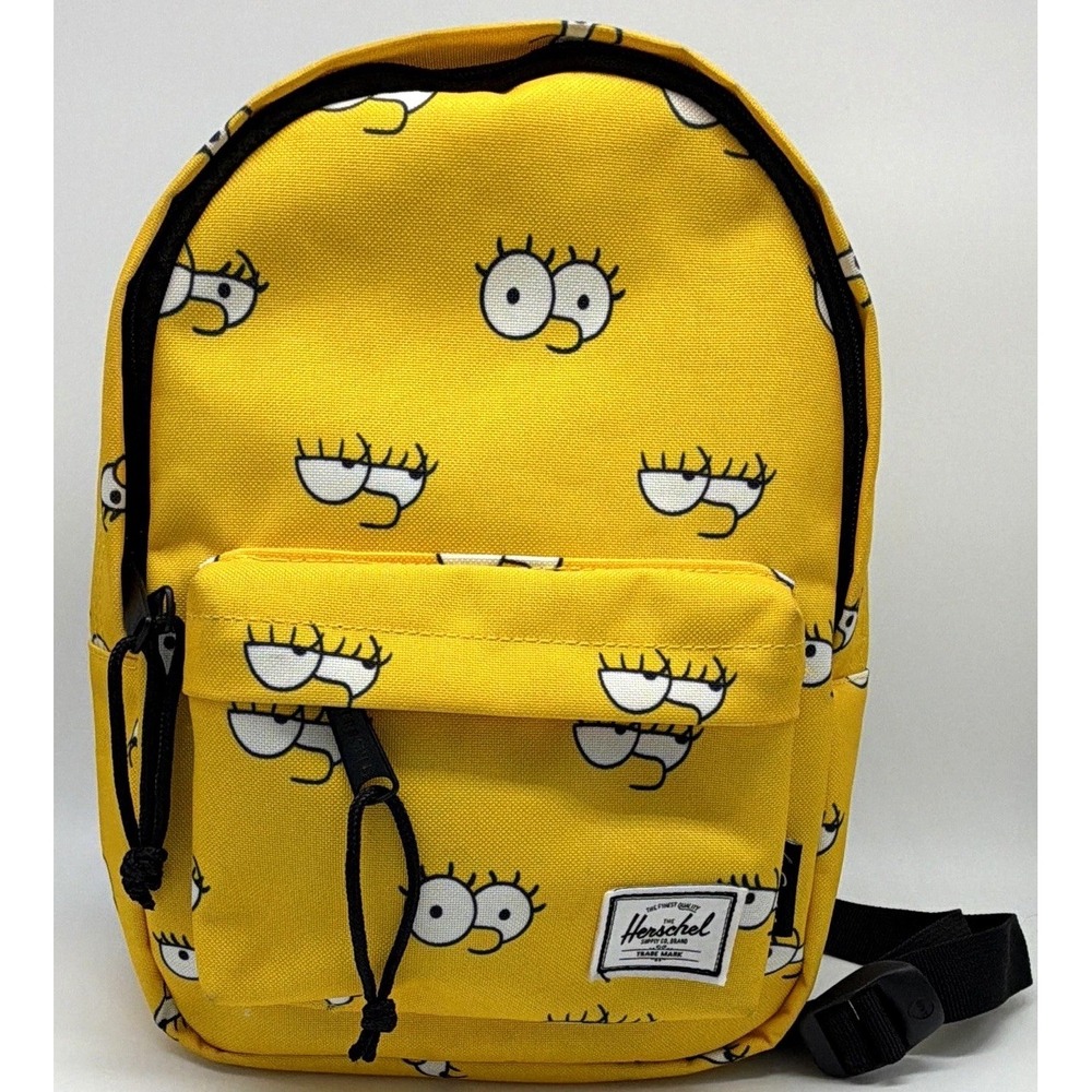 Herschel x The Simpsons Lisa Mini Backpack Allover Print Yellow Adjustable